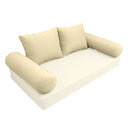 Model-1 CRIB SIZE Bolster & Back Pillow Cushion Outdoor SLIP COVER ONLY