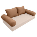 Model-1 QUEEN SIZE Bolster & Back Pillow Cushion Outdoor SLIP COVER ONLY