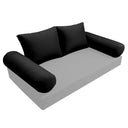 Model-1 QUEEN SIZE Bolster & Back Pillow Cushion Outdoor SLIP COVER ONLY