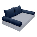 Model-1 QUEEN SIZE Bolster & Back Pillow Cushion Outdoor SLIP COVER ONLY