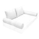 Model-1 CRIB SIZE Bolster & Back Pillow Cushion Outdoor SLIP COVER ONLY