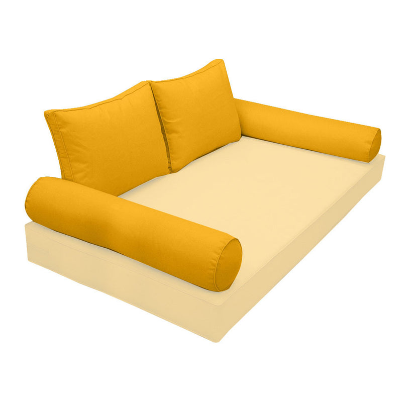 Model-1 TWIN SIZE Bolster & Back Pillow Cushion Outdoor SLIP COVER ONLY