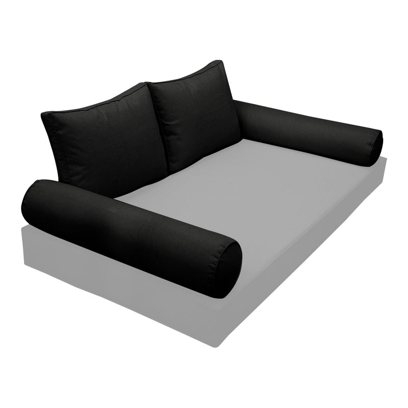 Model-1 QUEEN SIZE Bolster & Back Pillow Cushion Outdoor SLIP COVER ONLY