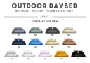 Polyester Fabric Sample Swatch Set for Outdoor Daybed,Patio Porch Swing Bed | 13 Colors
