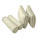 Model-2 Crib Size (52" x 28" x 6") Outdoor Daybed Mattress Bolster Backrest Cushion Pillow |COVERS ONLY|