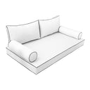 Model-2 Crib Size (52" x 28" x 6") Outdoor Daybed Mattress Bolster Backrest Cushion Pillow |COVERS ONLY|