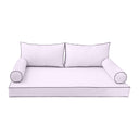 Model-2 Crib Size (52" x 28" x 6") Outdoor Daybed Mattress Bolster Backrest Cushion Pillow |COVERS ONLY|