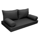 Model-2 Crib Size (52" x 28" x 6") Outdoor Daybed Mattress Bolster Backrest Cushion Pillow |COVERS ONLY|