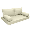 Model-2 Crib Size (52" x 28" x 6") Outdoor Daybed Mattress Bolster Backrest Cushion Pillow |COVERS ONLY|