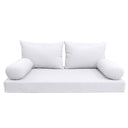 Model-2 Crib Size (52" x 28" x 6") Outdoor Daybed Mattress Bolster Backrest Cushion Pillow |COVERS ONLY|