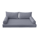 Model-2 Crib Size (52" x 28" x 6") Outdoor Daybed Mattress Bolster Backrest Cushion Pillow |COVERS ONLY|