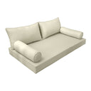 Model-2 Crib Size (52" x 28" x 6") Outdoor Daybed Mattress Bolster Backrest Cushion Pillow |COVERS ONLY|