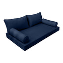 Model-2 Crib Size (52" x 28" x 6") Outdoor Daybed Mattress Bolster Backrest Cushion Pillow |COVERS ONLY|