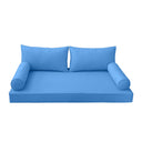 Model-2 Crib Size (52" x 28" x 6") Outdoor Daybed Mattress Bolster Backrest Cushion Pillow |COVERS ONLY|