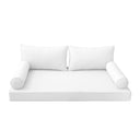 Model-2 Crib Size (52" x 28" x 6") Outdoor Daybed Mattress Bolster Backrest Cushion Pillow |COVERS ONLY|