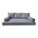 Model-3 Twin-XL Size (80" x 39" x 6") Outdoor Daybed Mattress Bolster Backrest Cushion Pillow |COVERS ONLY|