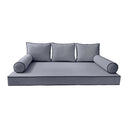 Model-3 Full Size (75" x 54" x 6") Outdoor Daybed Mattress Bolster Backrest Cushion Pillow |COVERS ONLY|