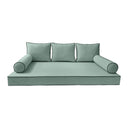 Model-3 Twin-XL Size (80" x 39" x 6") Outdoor Daybed Mattress Bolster Backrest Cushion Pillow |COVERS ONLY|