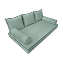 Model-3 Twin-XL Size (80" x 39" x 6") Outdoor Daybed Mattress Bolster Backrest Cushion Pillow |COVERS ONLY|