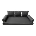 Model-3 Twin-XL Size (80" x 39" x 6") Outdoor Daybed Mattress Bolster Backrest Cushion Pillow |COVERS ONLY|