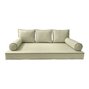 Model-3 Twin-XL Size (80" x 39" x 6") Outdoor Daybed Mattress Bolster Backrest Cushion Pillow |COVERS ONLY|