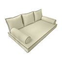 Model-3 Twin-XL Size (80" x 39" x 6") Outdoor Daybed Mattress Bolster Backrest Cushion Pillow |COVERS ONLY|