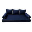 Model-3 Twin-XL Size (80" x 39" x 6") Outdoor Daybed Mattress Bolster Backrest Cushion Pillow |COVERS ONLY|