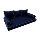 Model-3 Twin-XL Size (80" x 39" x 6") Outdoor Daybed Mattress Bolster Backrest Cushion Pillow |COVERS ONLY|