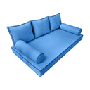 Model-3 Twin-XL Size (80" x 39" x 6") Outdoor Daybed Mattress Bolster Backrest Cushion Pillow |COVERS ONLY|