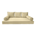 Model-3 Crib Size (52" x 28" x 6") Outdoor Daybed Mattress Bolster Backrest Cushion Pillow |COVERS ONLY|