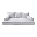 Model-3 Twin-XL Size (80" x 39" x 6") Outdoor Daybed Mattress Bolster Backrest Cushion Pillow |COVERS ONLY|