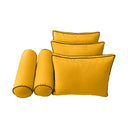 Model-3 Twin-XL Size (80" x 39" x 6") Outdoor Daybed Mattress Bolster Backrest Cushion Pillow |COVERS ONLY|