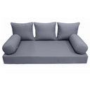 Model-3 Twin-XL Size (80" x 39" x 6") Outdoor Daybed Mattress Bolster Backrest Cushion Pillow |COVERS ONLY|