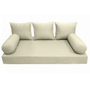 Model-3 Twin-XL Size (80" x 39" x 6") Outdoor Daybed Mattress Bolster Backrest Cushion Pillow |COVERS ONLY|