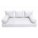 Model-3 Crib Size (52" x 28" x 6") Outdoor Daybed Mattress Bolster Backrest Cushion Pillow |COVERS ONLY|
