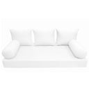 Model-3 Crib Size (52" x 28" x 6") Outdoor Daybed Mattress Bolster Backrest Cushion Pillow |COVERS ONLY|