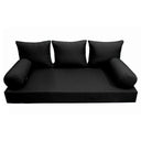 Model-3 Crib Size (52" x 28" x 6") Outdoor Daybed Mattress Bolster Backrest Cushion Pillow |COVERS ONLY|