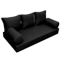 Model-3 Twin-XL Size (80" x 39" x 6") Outdoor Daybed Mattress Bolster Backrest Cushion Pillow |COVERS ONLY|