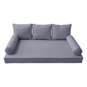 Model-3 Twin-XL Size (80" x 39" x 6") Outdoor Daybed Mattress Bolster Backrest Cushion Pillow |COVERS ONLY|