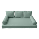 Model-3 Twin-XL Size (80" x 39" x 6") Outdoor Daybed Mattress Bolster Backrest Cushion Pillow |COVERS ONLY|