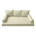 Model-3 Twin-XL Size (80" x 39" x 6") Outdoor Daybed Mattress Bolster Backrest Cushion Pillow |COVERS ONLY|