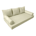 Model-3 Twin-XL Size (80" x 39" x 6") Outdoor Daybed Mattress Bolster Backrest Cushion Pillow |COVERS ONLY|
