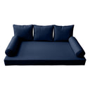 Model-3 Twin-XL Size (80" x 39" x 6") Outdoor Daybed Mattress Bolster Backrest Cushion Pillow |COVERS ONLY|