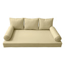 Model-3 Twin-XL Size (80" x 39" x 6") Outdoor Daybed Mattress Bolster Backrest Cushion Pillow |COVERS ONLY|