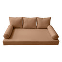 Model-3 Twin-XL Size (80" x 39" x 6") Outdoor Daybed Mattress Bolster Backrest Cushion Pillow |COVERS ONLY|
