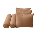Model-3 Twin-XL Size (80" x 39" x 6") Outdoor Daybed Mattress Bolster Backrest Cushion Pillow |COVERS ONLY|