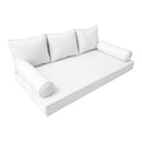 Model-3 Crib Size (52" x 28" x 6") Outdoor Daybed Mattress Bolster Backrest Cushion Pillow |COVERS ONLY|