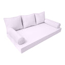 Model-3 Crib Size (52" x 28" x 6") Outdoor Daybed Mattress Bolster Backrest Cushion Pillow |COVERS ONLY|