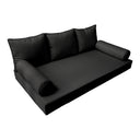Model-3 Twin-XL Size (80" x 39" x 6") Outdoor Daybed Mattress Bolster Backrest Cushion Pillow |COVERS ONLY|