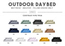 Polyester Fabric Sample Swatch Set for Outdoor Daybed,Patio Porch Swing Bed | 13 Colors